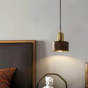 Vintage Brass Walnut Solid Wood Copper Lamps