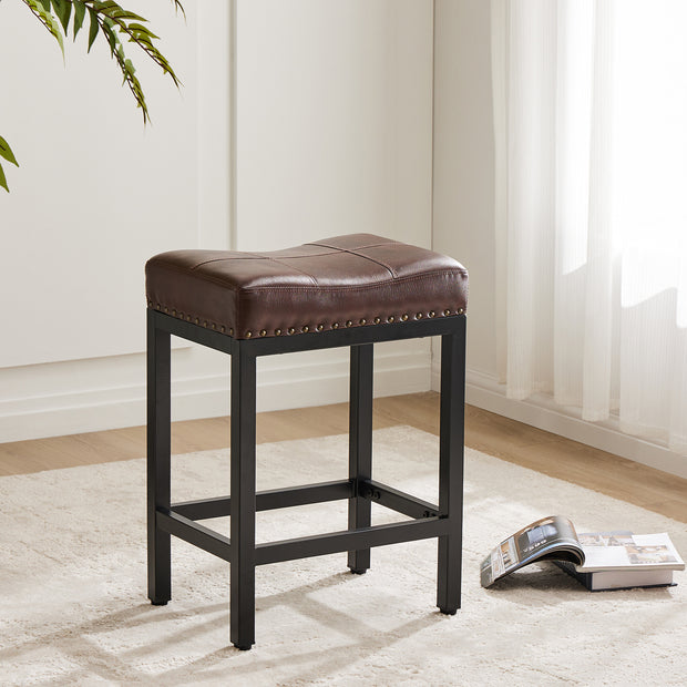 Saddle Bar Stool Kitchen Stools, Sturdy Steel Frame