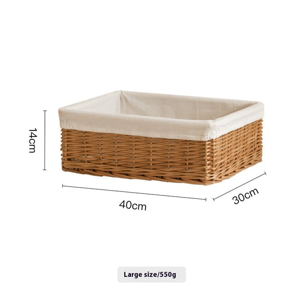 Desktop Debris Baskets Rattan Storage Basket