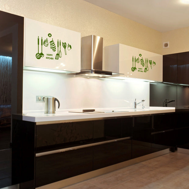 Kitchen Utensils Wall Stickers Bedroom Decorative Stickers