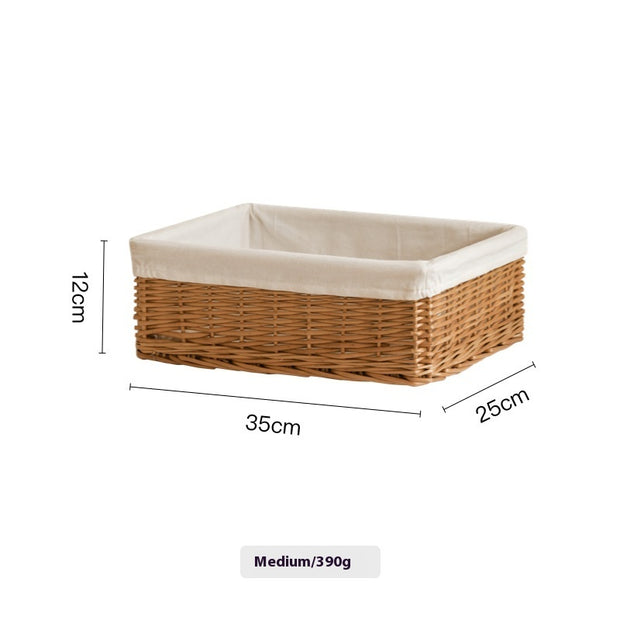 Desktop Debris Baskets Rattan Storage Basket